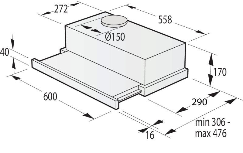 Gorenje ugradbena napa TH60E3B