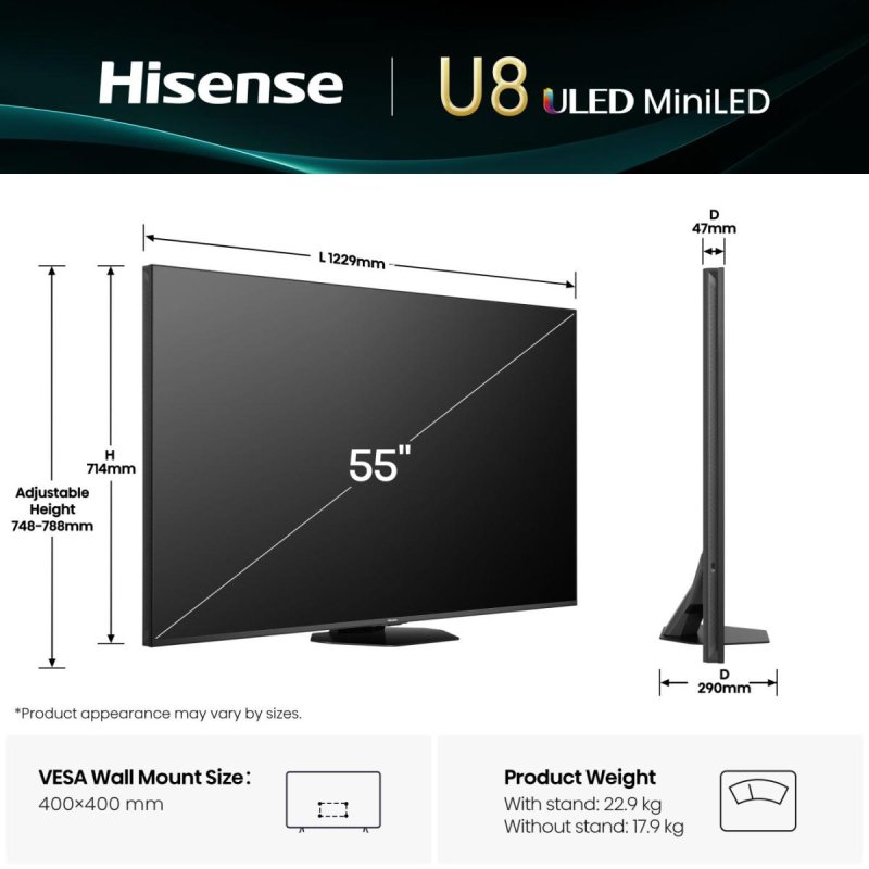 Hisense LED TV 55U8Q