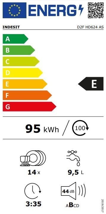 Indesit mašina za suđe D2F HD624 AS