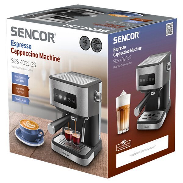 Sencor aparat za espresso i cappuccino SES 4020SS