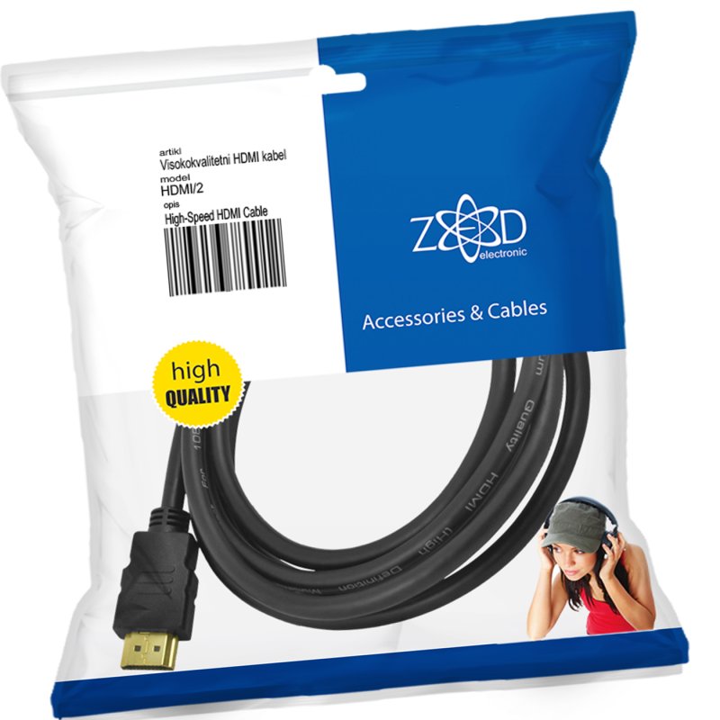 Visokokvalitetni HDMI kabal 2.0 m 9177/ZED HDMI/2