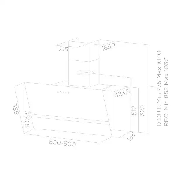 Turboair kuhinjska napa KELIA BL/A/60