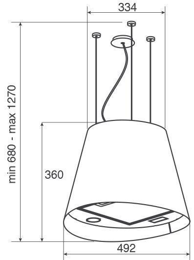 Elica kuhinjska napa GISELA BK/F/50