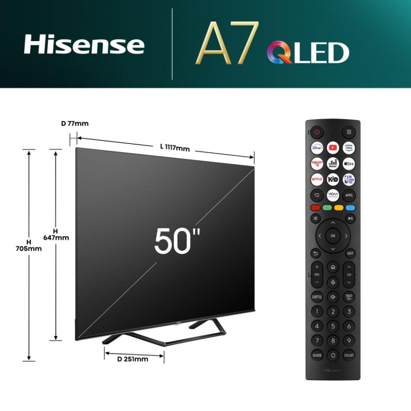 Hisense Smart TV 50A7NQ