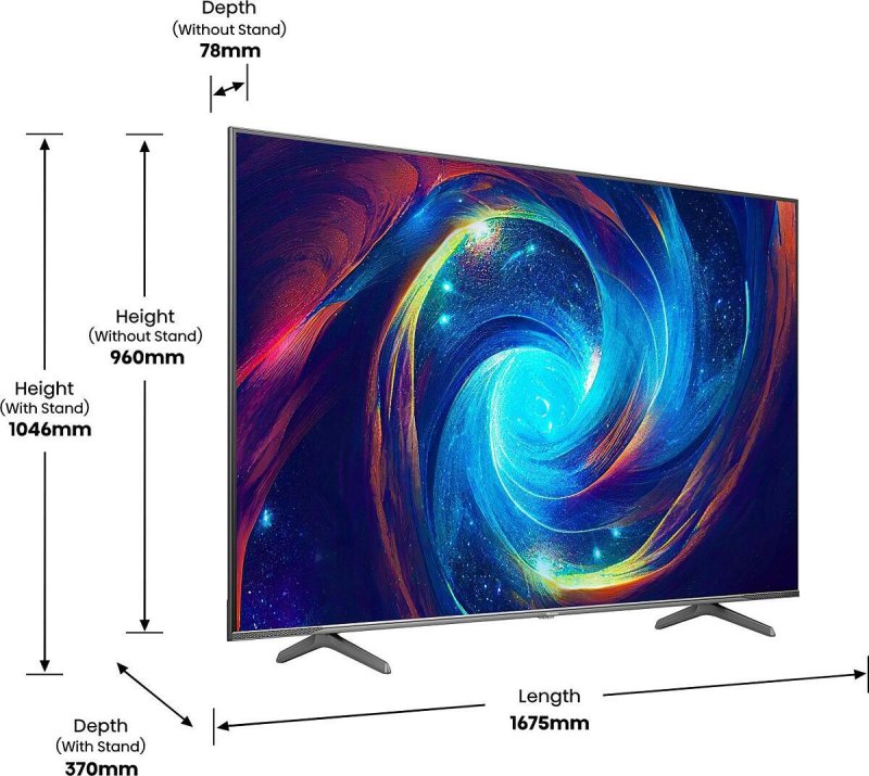 Hisense QLED TV, Smart UHD, 75E7KQPRO