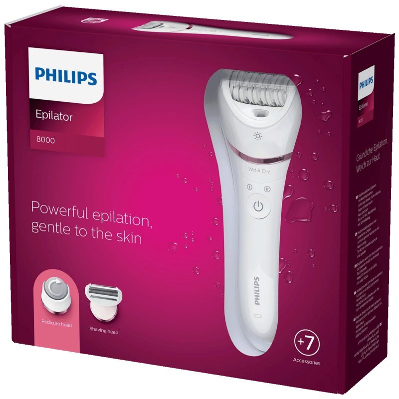 Philips epilator za suhu i mokru kožu, series 8000, BRE730/10