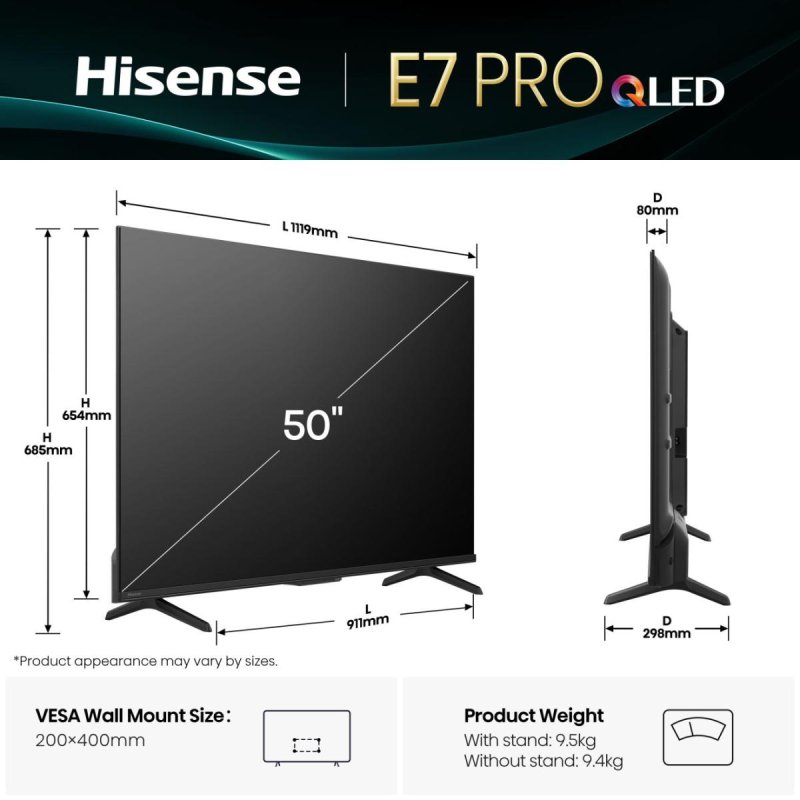 Hisense 50E7Q PRO