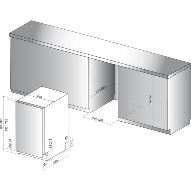 Whirlpool ugradbena mašina za suđe WSIC 3M27