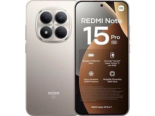Xiaomi Redmi Note 15 Pro, 8+256GB Titanium Color