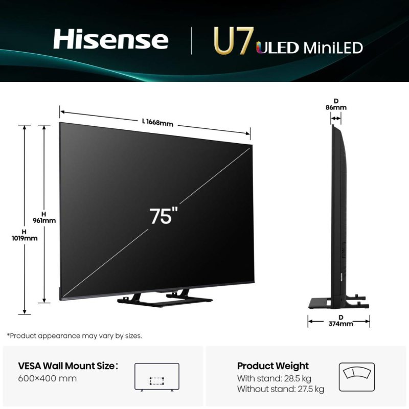 Hisense LED TV 75U7Q
