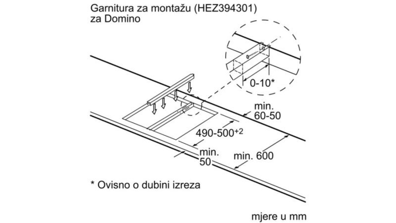 Bosch ugradbena indukcijska domino ploča PIB375FB1E