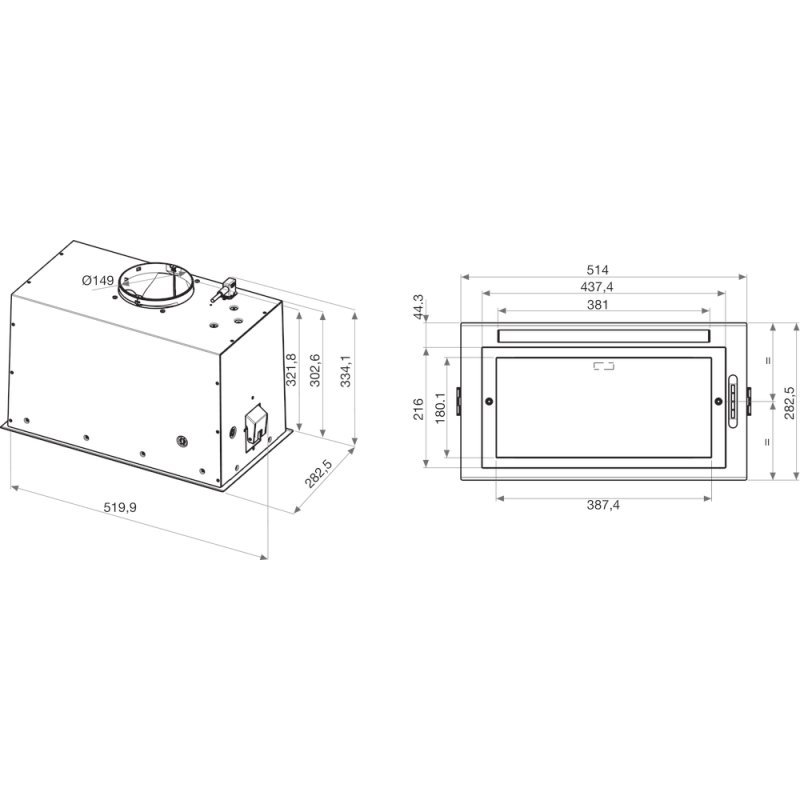 Whirlpool ugradbena napa WCT3 63F LTX