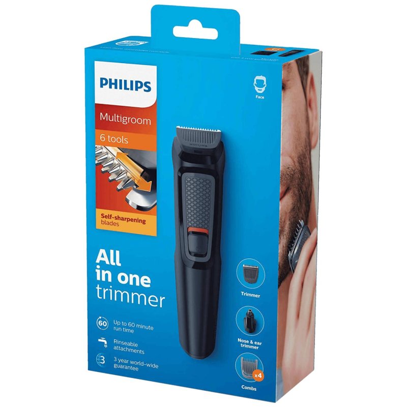 Philips aparat za njegu lica, 6in1, Multigroom, MG3710/15