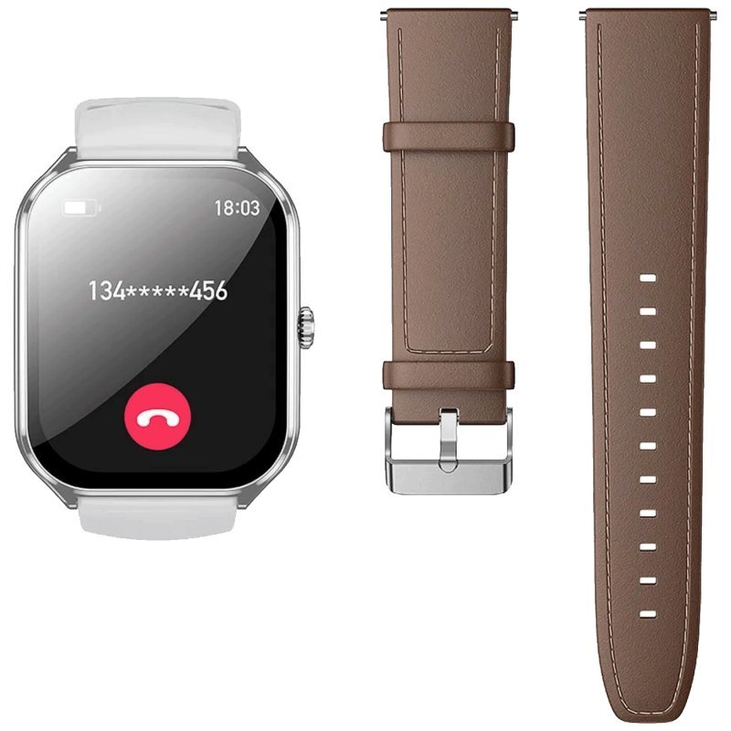 Hoco pametni sat, 1.96", AMOLED zaslon, Bluetooth, IP67 Y28 Silver