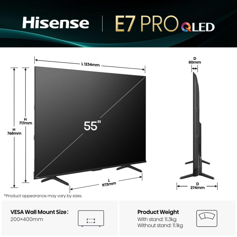 Hisense 55E7Q PRO