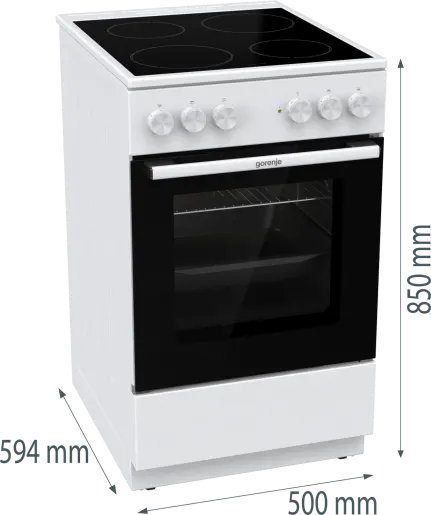 Gorenje staklokeramički štednjak GEC5A20WG